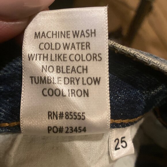 Pistola Revolve High-Waisted Straight-Leg Distressed Jeans, Size 25 - Picture 9 of 10